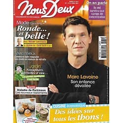 NOUS DEUX n°3536 07/04/2015  Marc Lavoine/ Recettes: le thon/ Sylvie Vartan/ Ronde et belle/ Maladie de Parkinson
