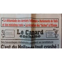LE CANARD ENCHAINE n°5008 19/10/2016  C'EST DU HOLLANDE TOUT CRASHE!