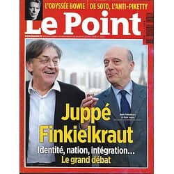 LE POINT n°2262 14/01/2016  Finkielkraut & Juppé, le grand débat/ L'odyssée Bowie/ De Soto, l'anti-Piketty/ Hillary Clinton