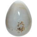 OEUF D'AGATE A BANDES BLANCHE 8,4 CM  