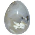 OEUF D'AGATE A BANDES BLANCHE 5,7 CM 