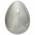 OEUF D'AGATE A BANDES BLANCHE 8,4 CM  