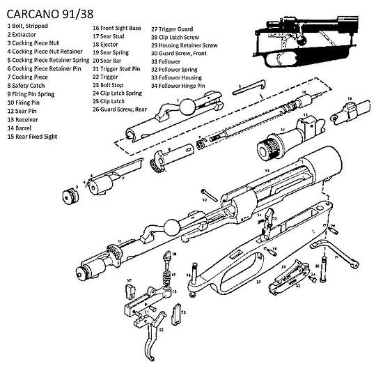 CARCANO pièces détachées / spare parts