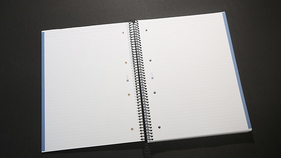  Carnet de note à spirales A4 - pages blanches