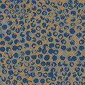 Papier LOKTA Les Floralis Bleu/Gris /Moutarde 