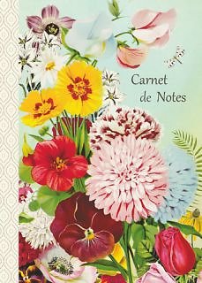 Carnet de notes agrafé A6 Jardin de fleurs 