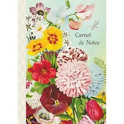 Carnet de notes agrafé A6 Jardin de fleurs 