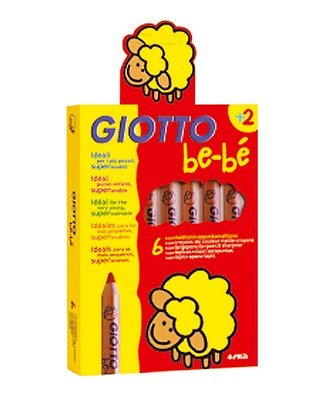 6 Crayons de Couleur + taille crayon Giotto