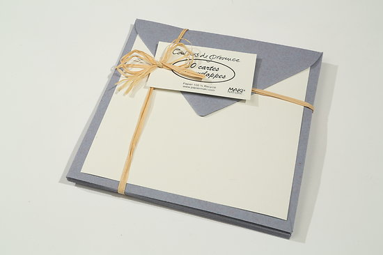 Pack de 10-recyclé blanc cartes et enveloppes Naturel-Pour Fabrication Carte