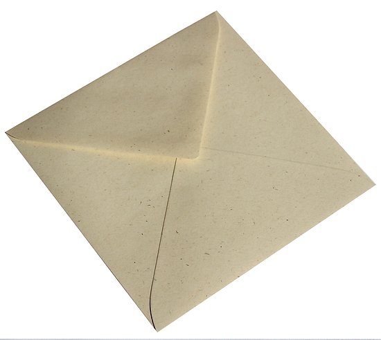 Enveloppe carrée recyclée 15x15cm maki nature papier recyclé
