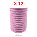 12X Lampion cylindrique 16cm