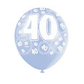 6 Ballons bleus Age 40 ans