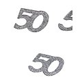 6 Confettis anniversaire 50 ans 5 x 5 cm