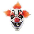 Masque clown maléfique - adulte - blanc, orange