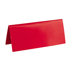 10 Marque-places rectangulaires rouges 3 x 7 cm