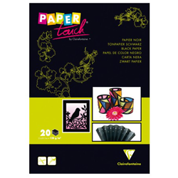 20 feuilles papier noir A4, 120 gr/m2