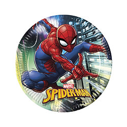 8 Assiettes en carton Spiderman 23 cm
