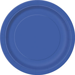 16 Grandes assiettes en carton bleues 23 cm
