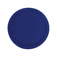 20 Petites assiettes en carton bleu marine 18 cm