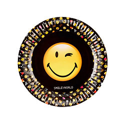 8 Assiettes en carton 23 cm Smiley Emoticons™