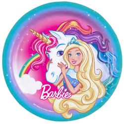 8 Assiettes en carton Barbie Dreamtopia™ 23 cm