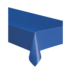 Nappe rectangulaire en plastique bleu 137 x 274 cm