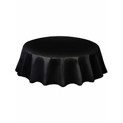 Nappe ronde en plastique noir 213 cm