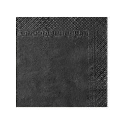 50 Serviettes noir 38 x 38 cm