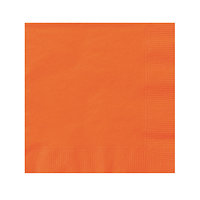 20 Petites serviettes en papier oranges 25 x 25 cm