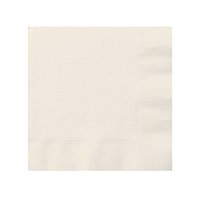 20 Petites serviettes en papier ivoires 25 x 25 cm