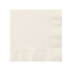 20 Petites serviettes en papier ivoires 25 x 25 cm