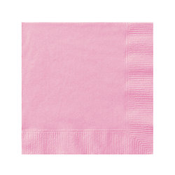 20 Serviettes en papier roses clair 33 x 33 cm