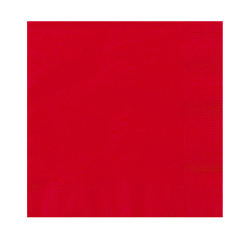20 Serviettes en papier rouges 33 x 33 cm