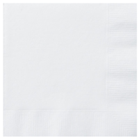 20 Serviettes en papier blanches 33 x 33 cm