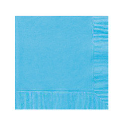 20 Serviettes en papier bleu lagon 33 x 33 cm