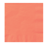20 Serviettes en papier corail 33 x 33 cm