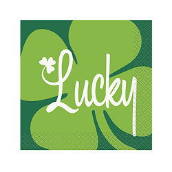 16 Petites serviettes Lucky St Patrick 25 x 25 cm