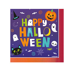 16 Serviettes en papier Halloween Friends 33x33 cm