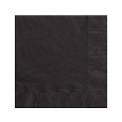 50 Serviettes en papier noires 33 x 33 cm