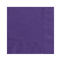 50 Serviettes en papier violettes 33 x 33 cm