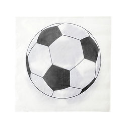 20 Serviettes en papier Ballon football 33 x 33 cm