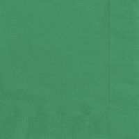 50 Serviettes en papier vertes 33 x 33 cm