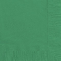 50 Serviettes en papier vertes 33 x 33 cm