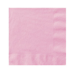 50 Serviettes en papier rose clair 33 x 33 cm