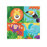16 Serviettes en papier Jungle Safari 33 x 33 cm