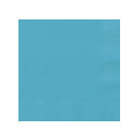 20 Petites serviettes en papier bleu turquoise 25 x 25 cm