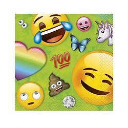 16 Petites serviettes en papier Emoji Rainbow™ 25 x 25 cm