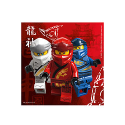 20 Serviettes en papier FSC® Lego Ninjago™ 33 x 33 cm