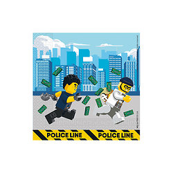 20 Serviettes en papier FSC® Lego City™ 33 x 33 cm