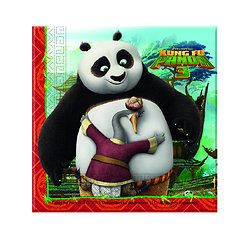 20 Serviettes en papier Kung Fu Panda 3™ 33 x 33 cm